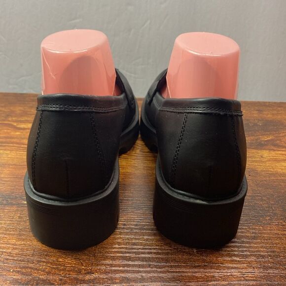 Eloquii Elements Wm’s Sz 7 W Black Slip On Platform Lug Sole Loafer Shoes - Picture 6 of 8